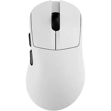 Coverzone AJ179 V2 MAX Kablosuz Gaming Mouse ENT 12000 DPI PAW3311 Sensör 2.4G + Bluetooth + USB 300IPS 35G 1000Hz 800mAh Ultra Hafif 56g Teflon Ayak Profesyonel Oyuncu Mouse (Beyaz)