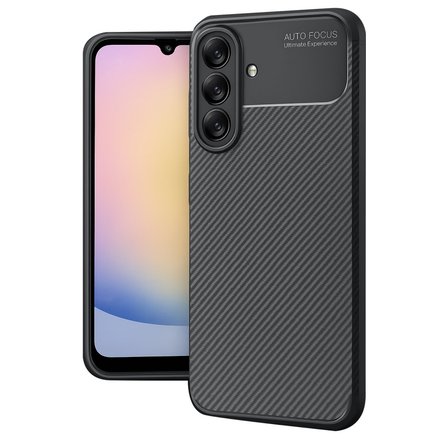 Coverzone Galaxy A57 ile Uyumlu Silikon Kılıf Kamera Korumalı Karbon TPU Brimstone Ultra Slim Fit Delux Siyah