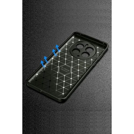 Coverzone Galaxy S23 Plus ile Uyumlu Silikon Kılıf Kamera Korumalı Karbon TPU Brimstone Ultra Slim Fit Delux Siyah