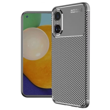Coverzone Oppo A60 ile Uyumlu Silikon Kılıf Kamera Korumalı Karbon TPU Brimstone Ultra Slim Fit Delux Gri