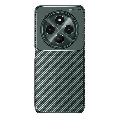 Coverzone Xiaomi Redmi 14C ile Uyumlu Silikon Kılıf Kamera Korumalı Karbon TPU Brimstone Ultra Slim Fit Delux Haki