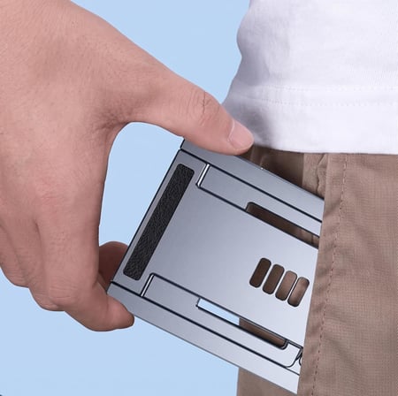 Coverzone Thin-Sliced ENT İnce Katlanabilir Masaüstü Telefon Standı, Evrensel Mobil Cihaz Desteği, Kaymaz ve Dengeli Yapı, Taşınabilir, Gelişmiş Mühendislik Plastik Üretim | Konfulon CM25