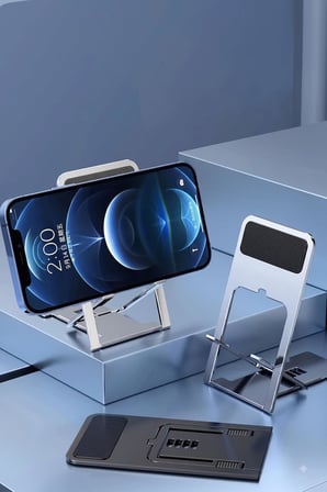 Coverzone Thin-Sliced ENT İnce Katlanabilir Masaüstü Telefon Standı, Evrensel Mobil Cihaz Desteği, Kaymaz ve Dengeli Yapı, Taşınabilir, Gelişmiş Mühendislik Plastik Üretim | Konfulon CM25