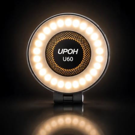 Coverzone MagSafe ile Uyumlu ENT- Manyetik Telefon Ring Light, Cep Tipi LED Işık, Çoklu Modlu, Parlaklığı Ayarlanabilir, 6 x 7 cm, 13-17,3 cm Yapı, Çeşitli Senaryolara Uygun | U60