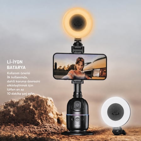 Coverzone Mini LED Dolgu Işığı ENT , 48 LED, 6W, 2800-9000K,%0-100 Parlaklık, 3 Işık Rengi, CRI ≥95, 400 mAh, USB-C Şarj, 360° Açı, 1/4 Vida Bağlantısı, SOS Flaş, 15 Saat Bekleme | XK-FL03