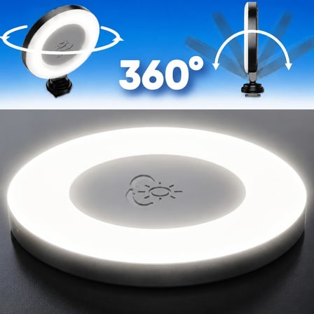Coverzone Mini LED Dolgu Işığı ENT , 48 LED, 6W, 2800-9000K,%0-100 Parlaklık, 3 Işık Rengi, CRI ≥95, 400 mAh, USB-C Şarj, 360° Açı, 1/4 Vida Bağlantısı, SOS Flaş, 15 Saat Bekleme | XK-FL03