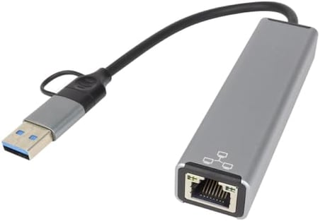 Coverzone USB-A ve Type-C 4 Port USB Hub- ENT , 3 USB-A + RJ45 Gigabit Ethernet Adaptörü, 1000 Mbps LAN, USB 3.0 5 Gbps Hızlı Veri Aktarımı, LED Göstergeli Docking Station | HC-78Q