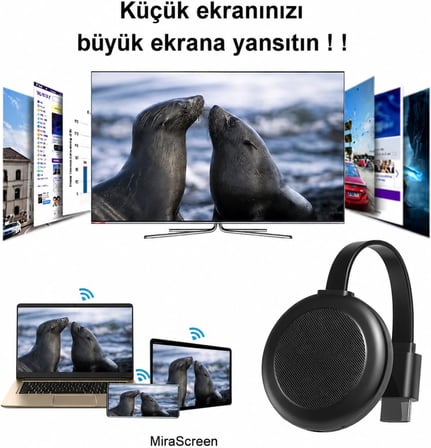 Coverzone Kablosuz HDMI Görüntü Aktarıcı ENT 2.4G AirPlay DLNA WiFi Adaptör G38