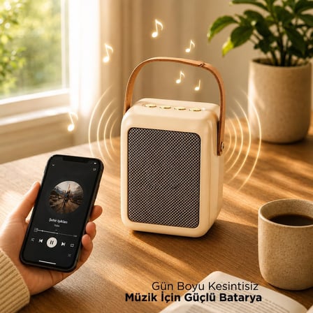 Coverzone 5W 52 mm Taşınabilir ENT Kablosuz Hoparlör 500 mAh FM USB GTS2201