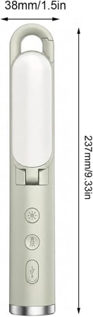 Coverzone Şarjlı Katlanabilir ENT Kamp Lambası Type-C 3W 1200mAh El Feneri DH01