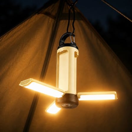 Coverzone Çok Fonksiyonlu ENT Type-C Şarjlı Kamp Lambası 3 Işık Kaynaklı LY23