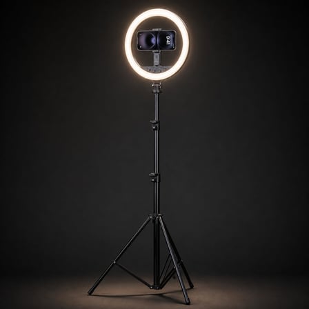 Coverzone 10 İnç Ring Light ENR Tripodlu 3 Renk Bluetooth 5.2 2.1 m NP-L20S
