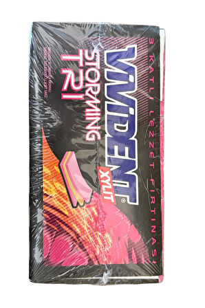 Vivident Storming Ahududu ve Limonata Aromalı Şekersiz Sakız 33 g x 18 Adet