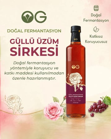 Güllü Üzüm Sirkesi 500 ml