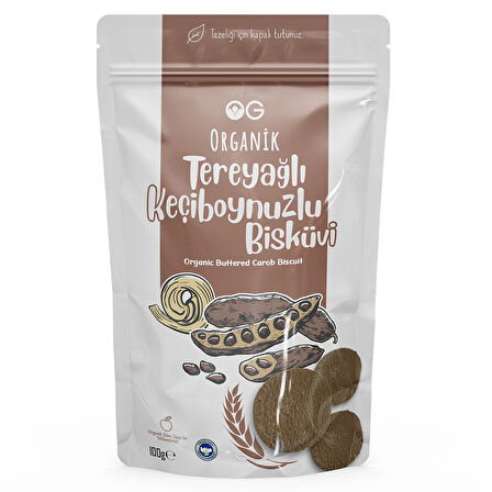 Organik Tereyağlı Keçiboynuzlu Bisküvi 100 GR