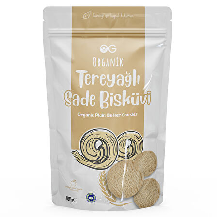 Organik Tereyağlı Sade Bisküvi 100 Gr