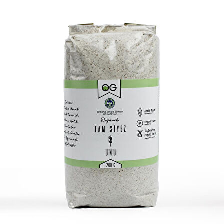 Organik Tam Siyez Unu 700 Gr