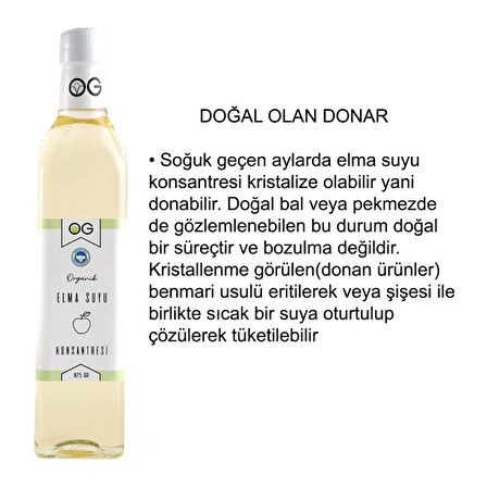 4'lü Organik Elma Suyu Konsantresi 500 ML