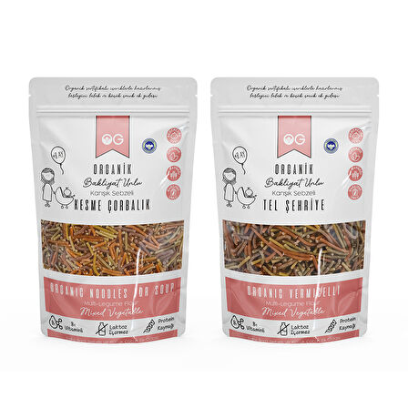 2'li Organik Bakliyat Unlu Çorbalık Seti +8 Ay