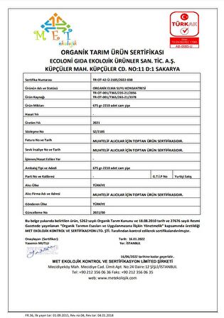 2 Adet Organik Elma Suyu Konsantresi 675 GR