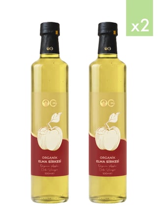 2'li Organik Elma Sirkesi 500 ml
