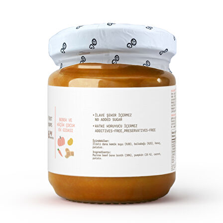 Kemik Sulu Balkabağı Çorbası 200g +6 Ay