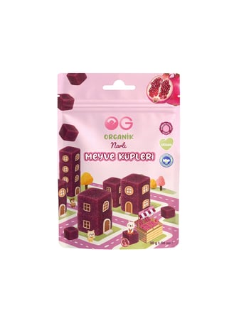 5'li Organik Narlı Meyve Küpleri (5 x 30 Gr)