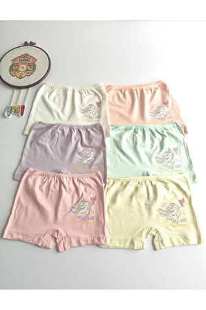 Kız Çocuk Pamuklu İç Çamaşırı Boxer 3'lü