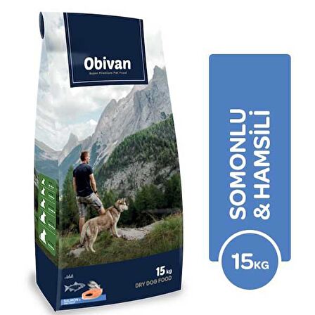 Obivan Hypoallergenic Somonlu & Hamsili Köpek Maması 15 KG