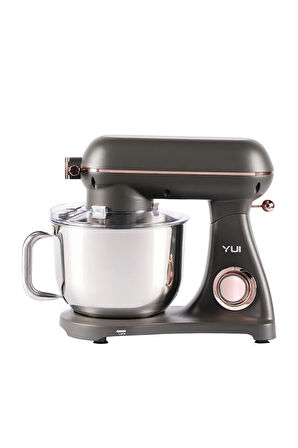 M122 1800 W 6 Litre Alüminyum Döküm Hamur Makinesi Stand Mikser Koyu Gri Rose