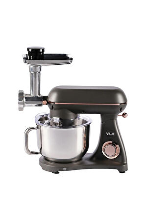 M122 1800 W 6 Litre Alüminyum Döküm Hamur Makinesi Stand Mikser Koyu Gri Rose