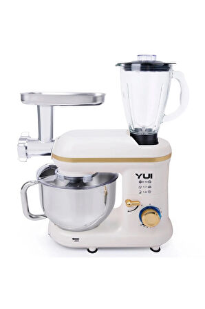 M120 Multi-fonksiyonel 3'ü Bir Arada Stand Mikser Kıyma Setli Ve Blender Özellikli Krem/gold