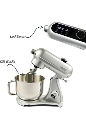 Easy Chef M122 Plus 1000w Stand Mikser Gümüş