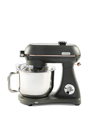 Easy Chef M122 Plus DC Motor Stand Mikser Çift Başlıklı Mat Gri Gold
