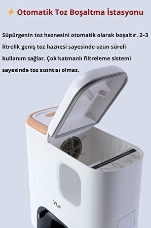 RS16 PRO MAX Pet Kit Özellikli Akıllı Robot Vacuum & Mop Süpürge Beyaz (YUI TÜRKİYE GARANTİLİ)