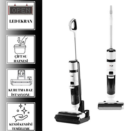 DS25 Pro Max Dijital Ekranlı Islak-Kuru Zemin Temizleyici
