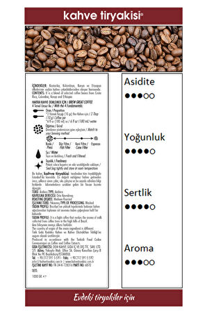 1 Kg Espresso Roast Profesyonel Çekirdek Kahve