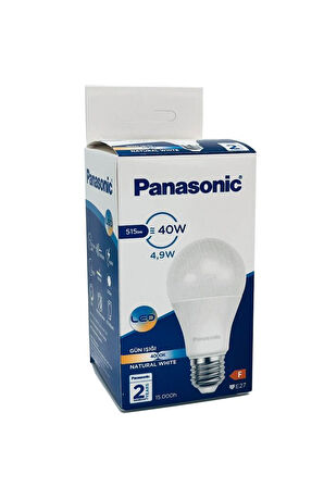 Panasonic 4,9W (40W) Küçük Led Ampul 4000K - Gün Işığı E27 Avize Lambası