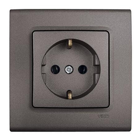 LİNNERA LİFE ANTRASİT TOPRAKLI PRİZ ÇERÇEVELİ