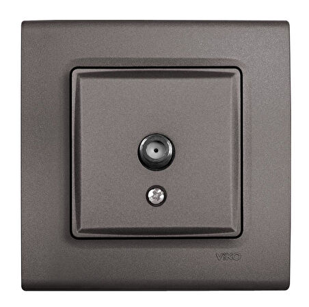 LİNNERA LİFE ANTRASİT TV PRİZİ F KONNEKTÖRLÜ SONLU ÇERÇEVELİ