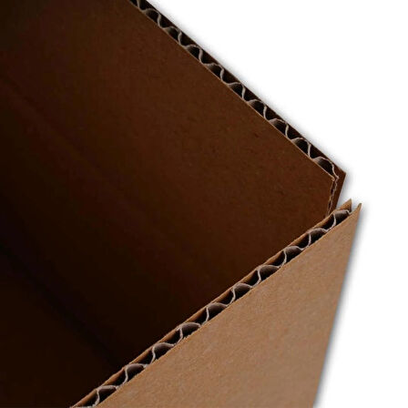 20x20x10 cm Esmer Tek Oluklu A-Box Taşıma Kolisi - 10 Adet - Esmer