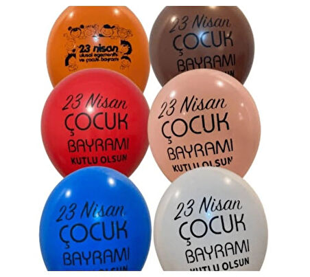 Party Marty 23 Nisan Balon Renkli 100Lü