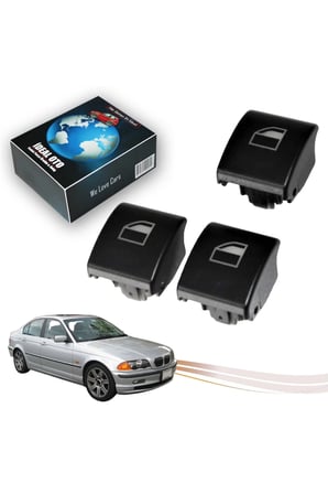 Bmw E46 2002-2005 Cam Açma Düğmesi Kapağı Ön Sağ + Arka Sağ + Arka Sol Uyumlu