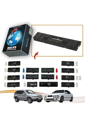 Bmw X5 E53 5 E39 Dijital Klima Havalandırma Düğmeleri / Tuşları