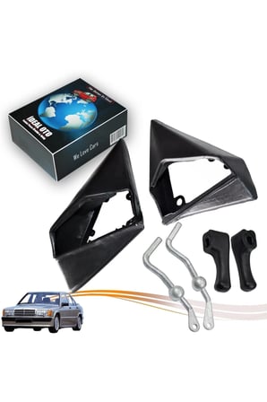 Mercedes 190 Seri W201 1982-1993 İçin Sol Sağ Ayna Dip Fitili Lastiği & Ayar Kolu Tamir Seti