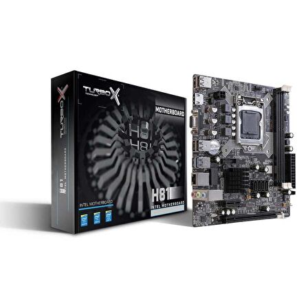 Turbox H81 Intel H81 LGA 1150 DDR3 1600 Mhz Masaüstü Anakart