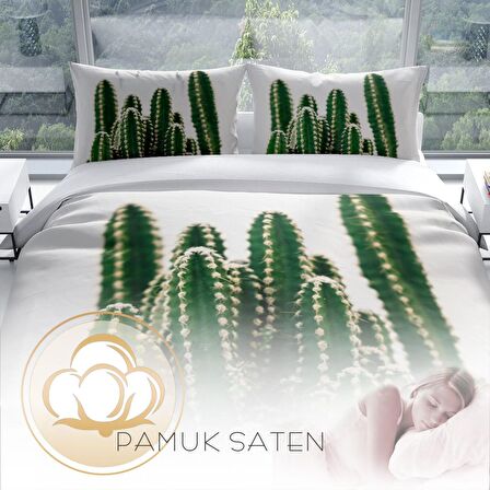 Cattleya Kaktüs 3D Temalı Pamuk Saten Çift Kişilik Nevresim Takımı