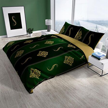 Cattleya Damascus 3D Temalı Pamuk Saten Çift Kişilik Nevresim Takımı