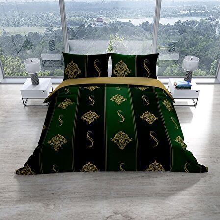 Cattleya Damascus 3D Temalı Pamuk Saten Çift Kişilik Nevresim Takımı