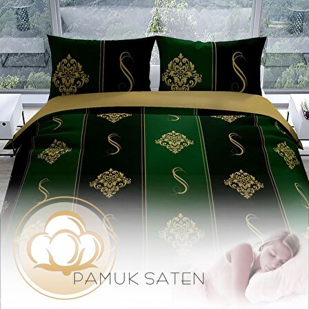 Cattleya Damascus 3D Temalı Pamuk Saten Çift Kişilik Nevresim Takımı